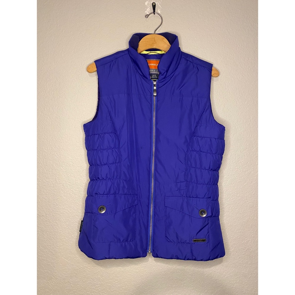 Merrell Puffer Vest Opti-Warm Full Zip Pockets Purple Women's Size M